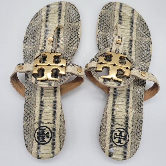 Tory Burch Shoes - Tory Burch MILLER EMBOSSED SNAKESKIN PRINT LEATHER 7M